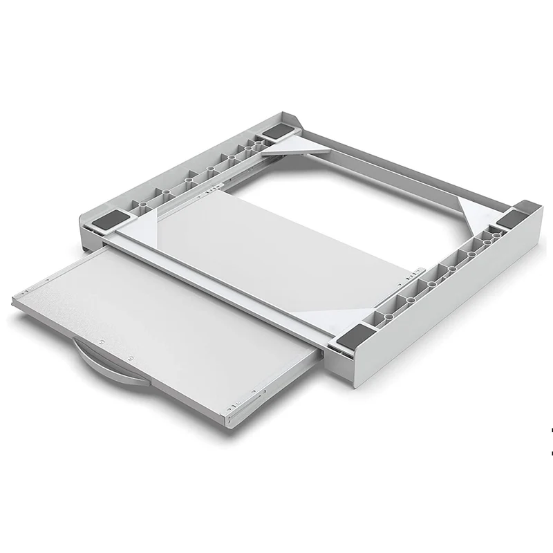 Meliconi Kit di sovrapposizione universale per lavatrice e asciugatrice con ripiano estraibile e cinghia di sicurezza inclusa, made in Italy