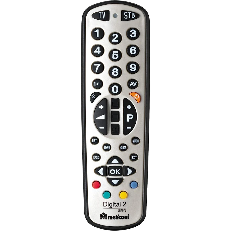 Meliconi telecomando tv pre-programmato, ideale per sostituire e programmare fino a 2 telecomandi tv e decoder