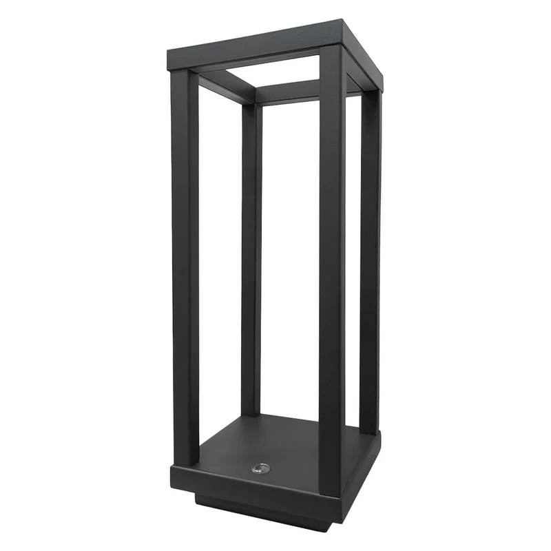 Kelù Ginny Lampada da tavolo LED senza fili ricaricabile H28cm, dimmer touch per temperatura, 240 lumen, corpo in alluminio grigio, durata 7 ore, IP54