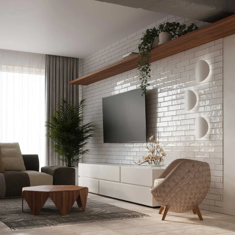 Acrux - Applique murale minimaliste en aluminium noir ou blanc