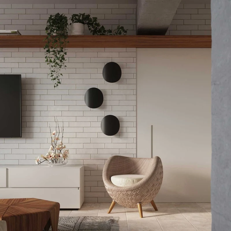 Acrux - Applique murale minimaliste en aluminium noir ou blanc
