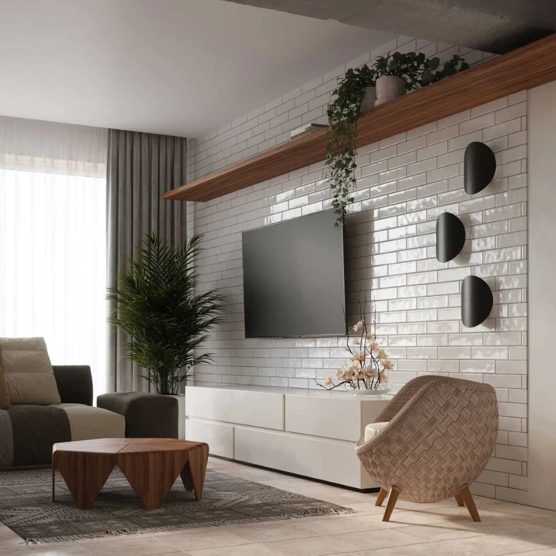 Acrux - Applique murale minimaliste en aluminium noir ou blanc