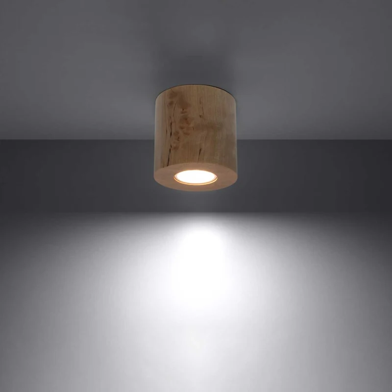 Achernar - Spot en saillie rond en aluminium, bois ou béton