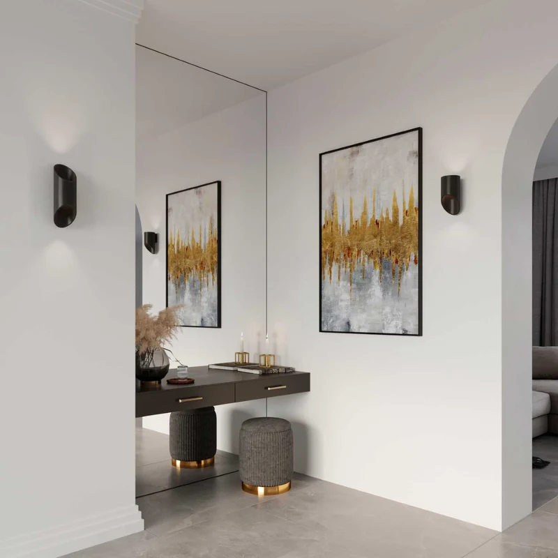 Acamar - Applique murale contemporaine en aluminium, 20 ou 30 cm