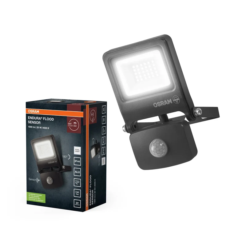 OSRAM ENDURA® Faretto LED con sensore 20W / 4000K Bianco freddo