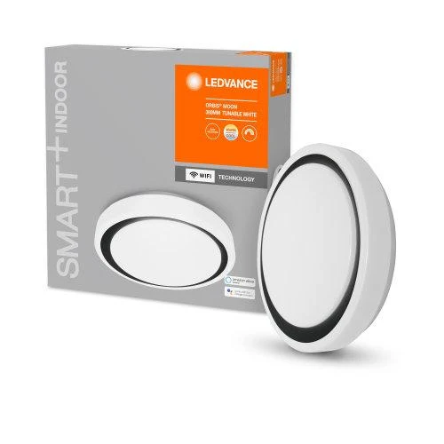LEDVANCE Wifi SMART+ Orbis Moon LED lampada da soffitto regolabile bianco 38cm 24W / 3000-6500K nero
