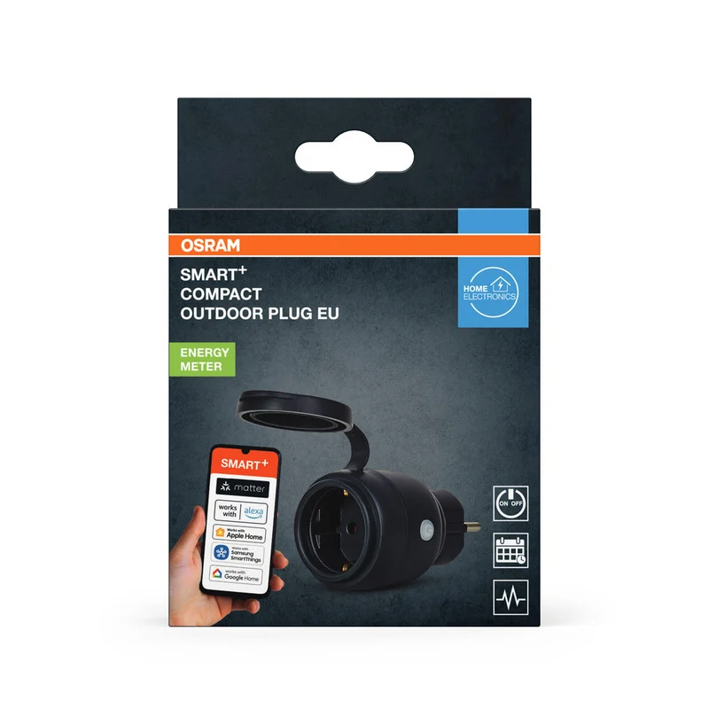 OSRAM Matter SMART+ COMPACT Plug presa esterna intelligente, nera
