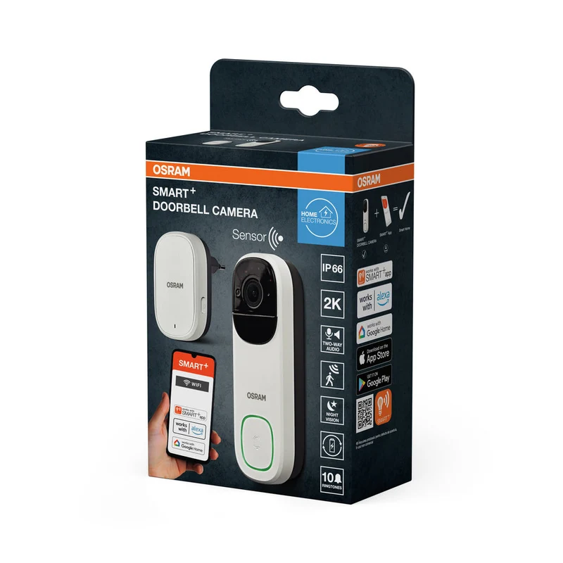 OSRAM Wifi SMART+ telecamera esterna intelligente campanello bianco