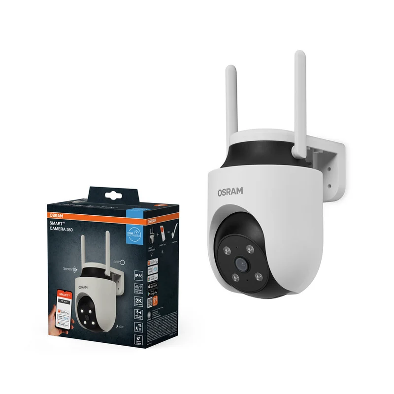 OSRAM Wifi SMART+ telecamera di sorveglianza esterna intelligente rotante bianca