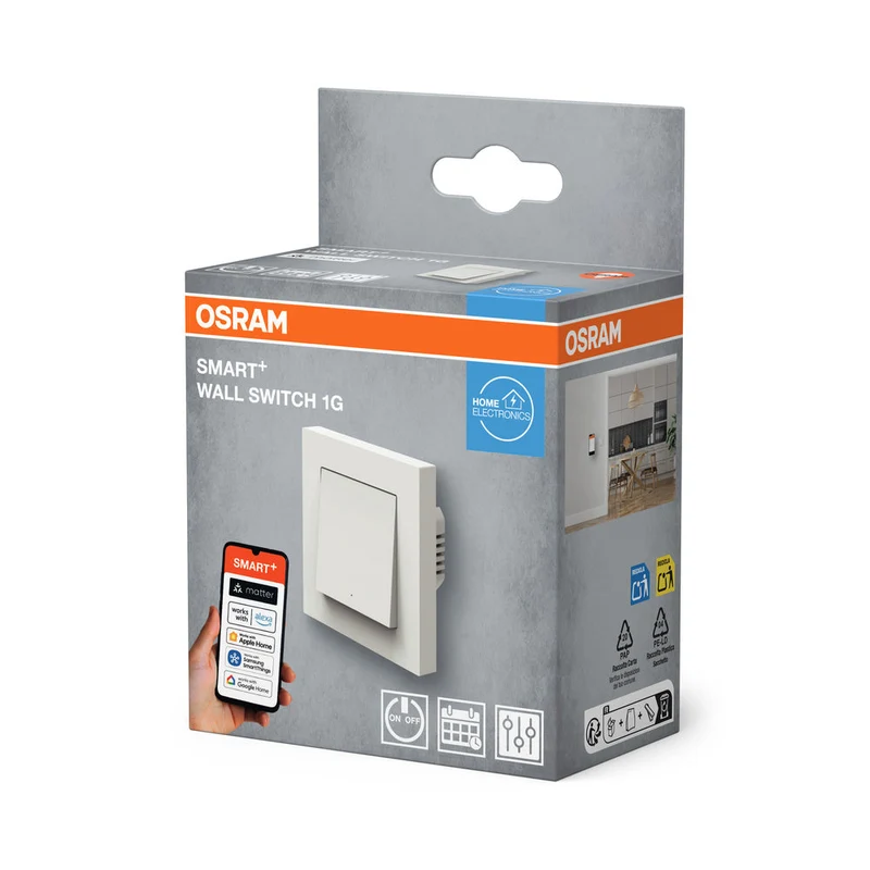 OSRAM Matter SMART+ interruttore da parete incasso intelligente a 1 canale