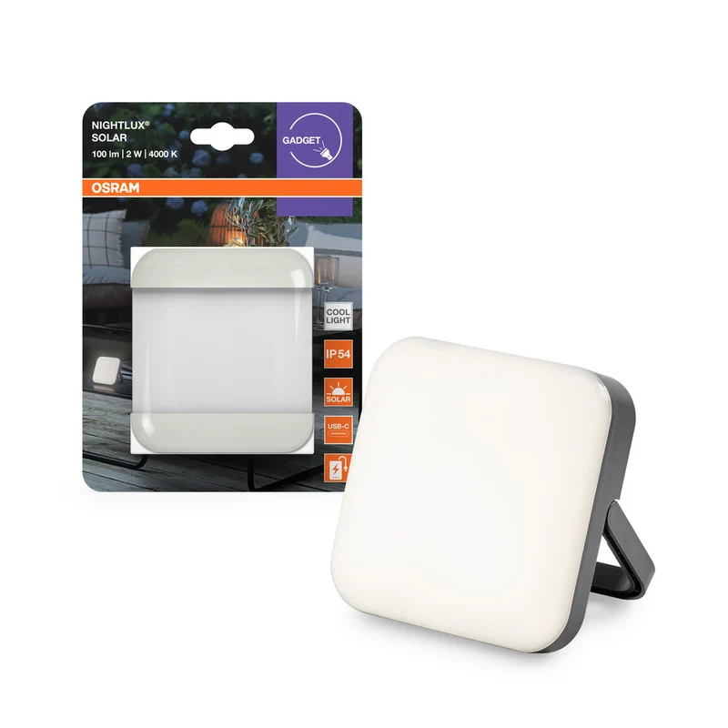 OSRAM NIGHTLUX SOLAR Lampada da esterno mobile dimmerabile USB grigia