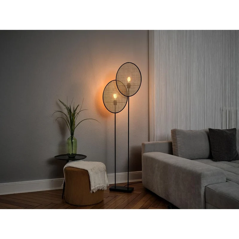 OSRAM DECOR Rattan Dandelion Lampada da terra 2XE27 Marrone