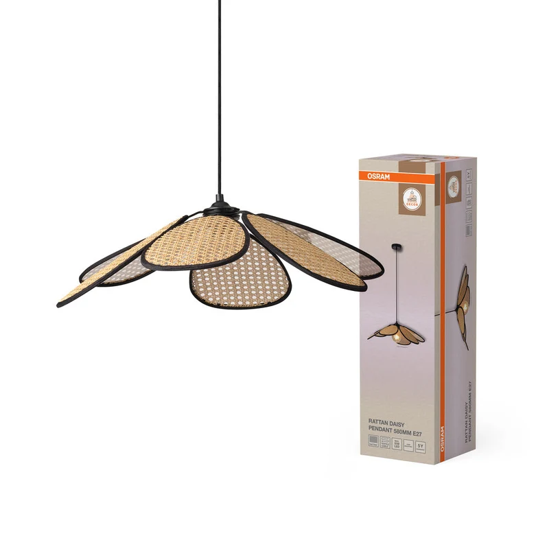 OSRAM DECOR Rattan Daisy Lampada a sospensione E27 Marrone
