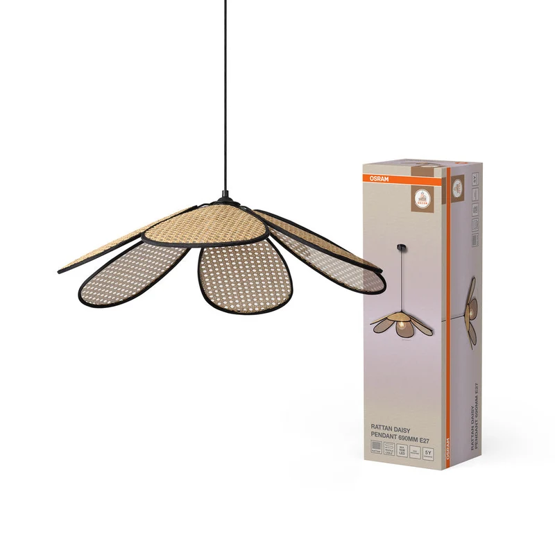 OSRAM DECOR Rattan Daisy Lampada a sospensione E27 Marrone