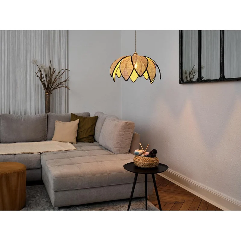 OSRAM DECOR Rattan Loto Lampada a sospensione E27 Marrone