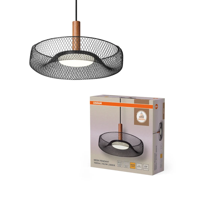 OSRAM DECOR Lampada a sospensione a rete 18.5W Nero