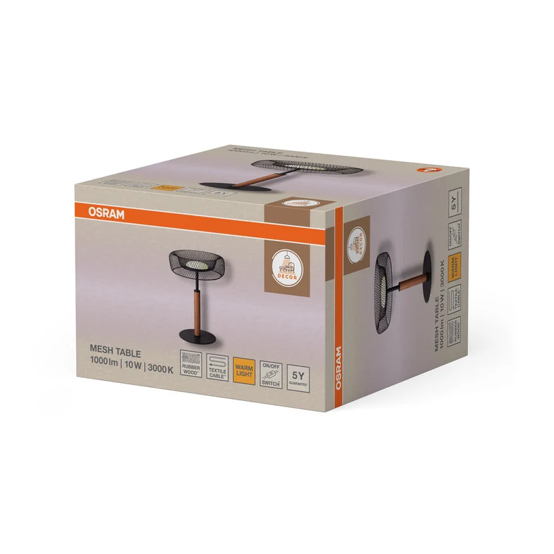 OSRAM DECOR Lampada da tavolo a rete 10W nera
