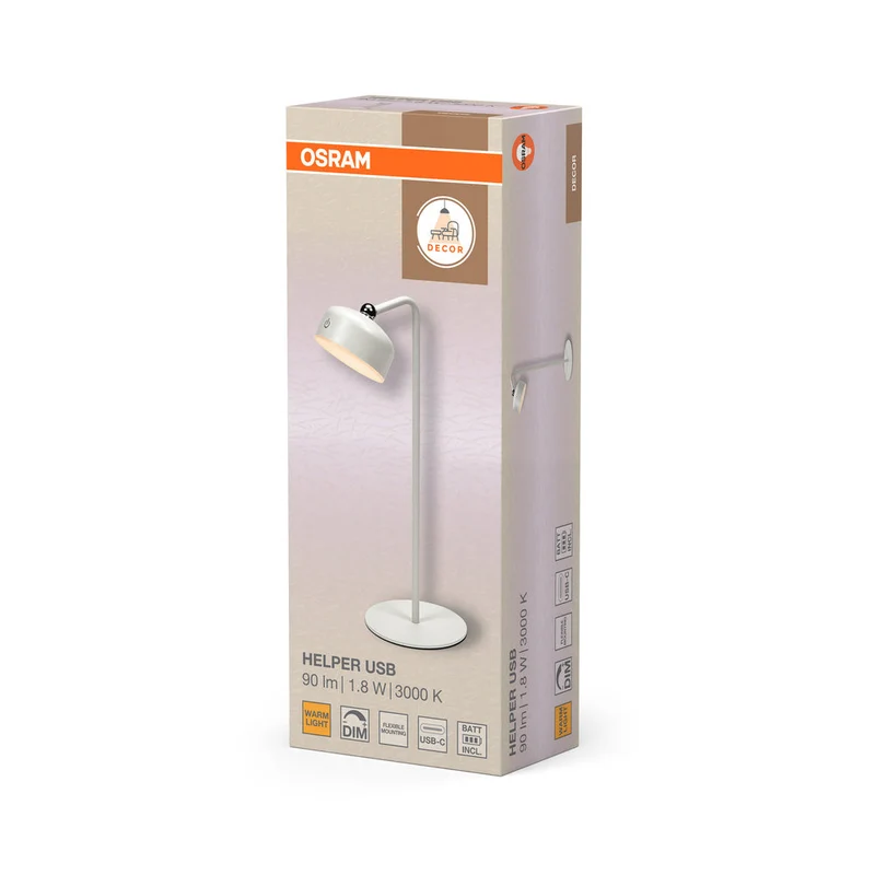 OSRAM DECOR HELPER GADGET Lampada USB a batteria bianca