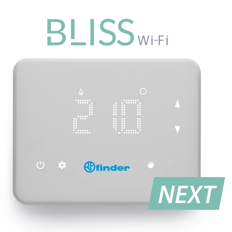 FINDER 1C9190030W07 - Cronotermostato connesso comandabile da App WiFi BLISS