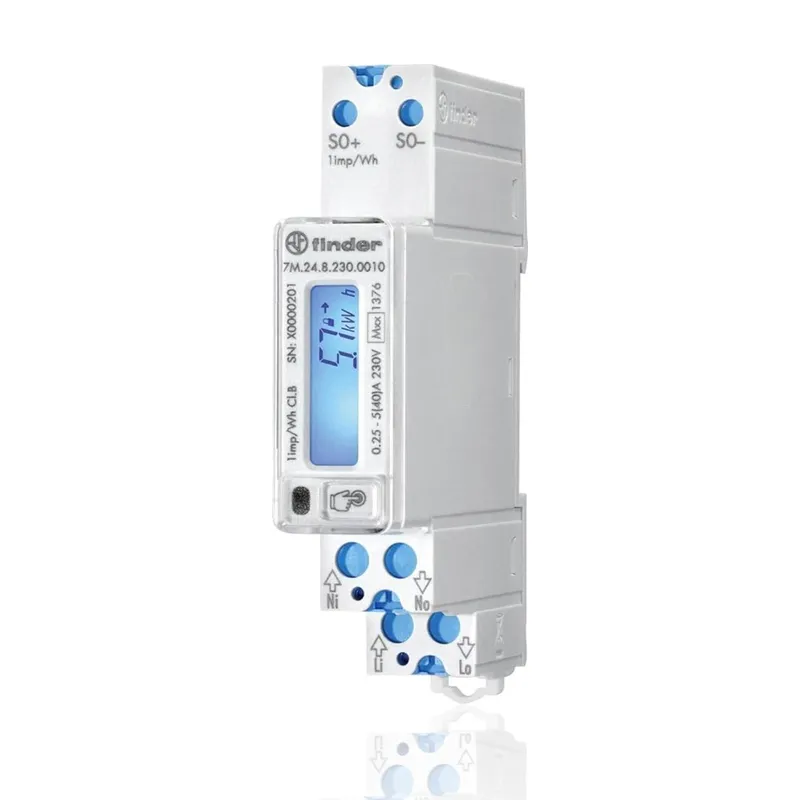 FINDER 7M2482300010 - Contatore Energia Finder 7M Monofase Bidirezionale 40A LCD
