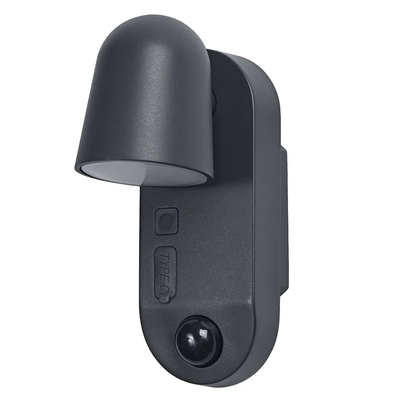 ENDURA® Style USB Regolabile Rotondo Sensore IP54 Grigio scuro