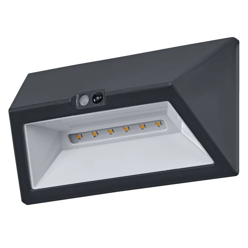 ENDURA® Style USB Wall Step Largo Sensore IP44 Grigio scuro