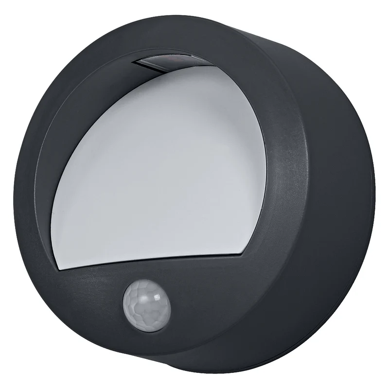 ENDURA® Style USB Wall Step Rotondo Sensore IP44 Grigio scuro
