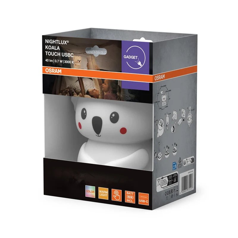 OSRAM NIGHTLUX TOUCH Koala USB RGBW multicolore LED notte a batteria 0,70 W