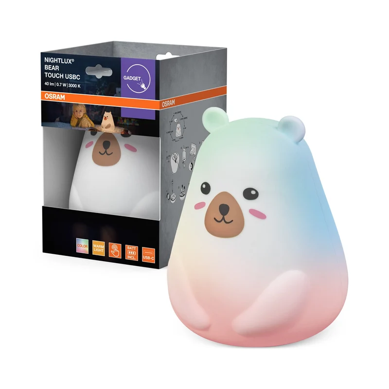 OSRAM NIGHTLUX TOUCH Bear USB RGBW multicolore LED notte a batteria 0,70 W