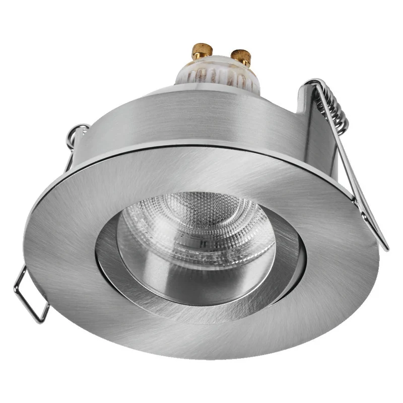 OSRAM Matter SMART+ LED faretto da incasso intelligente per bagno GU10 IP65 orientabile 4.7W RGBW satinato nichel ⌀68 mm