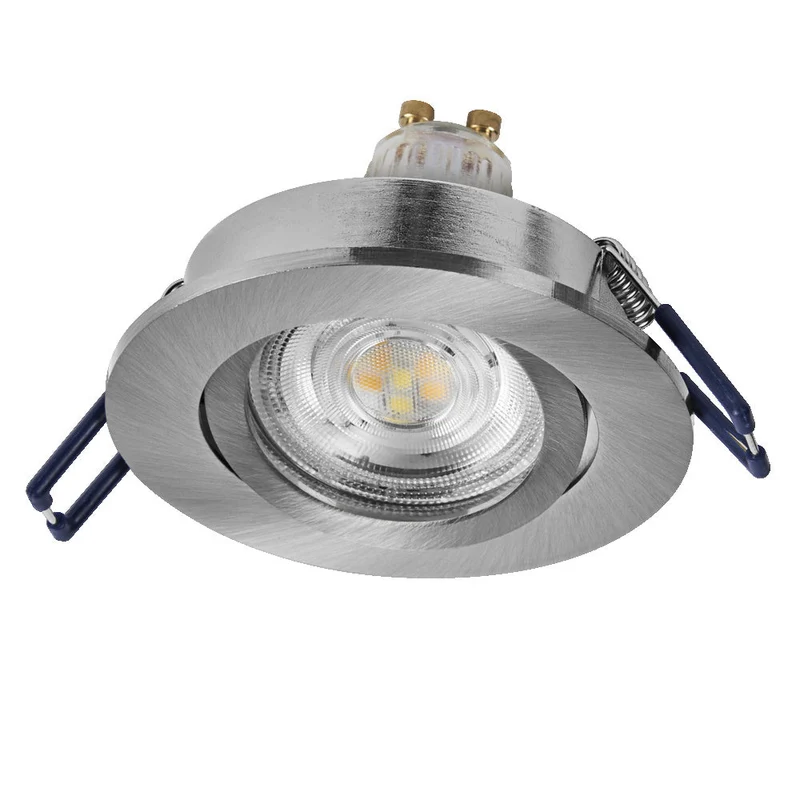 OSRAM Matter SMART+ LED faretto da incasso intelligente per bagno GU10 orientabile 4.7W RGBW satinato nichel ⌀68 mm