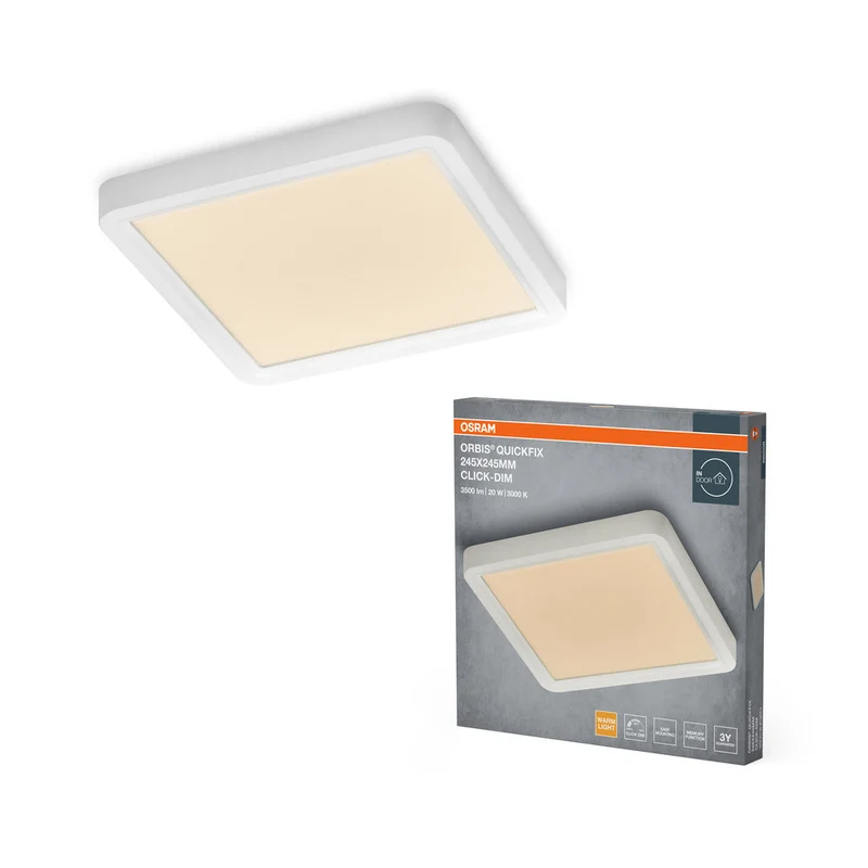 OSRAM Orbis Quickfix Square plafoniera 245x245 mm 20W Click-Dim bianco