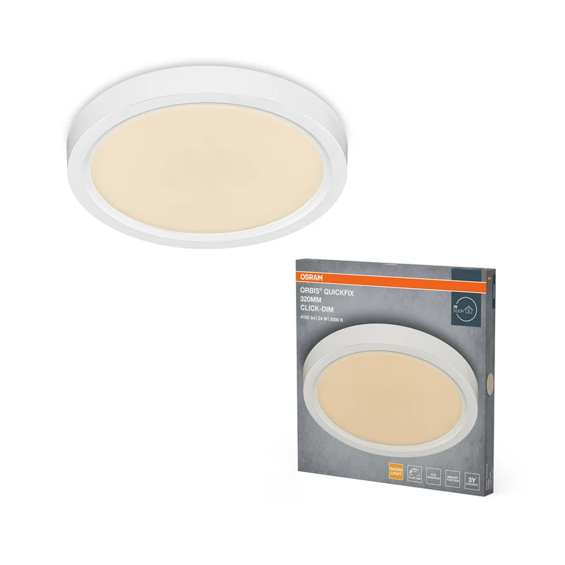 Plafoniera OSRAM Orbis Quickfix Round 320 mm 24W Click-Dim Bianco