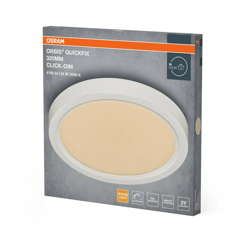 Plafoniera OSRAM Orbis Quickfix Round 320 mm 24W Click-Dim Bianco