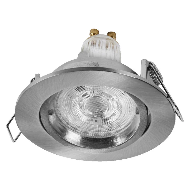 Set faretti da incasso OSRAM LED Spot Recess Twistlock GU10 orientabile 2,6W Nichel satinato ⌀75 mm