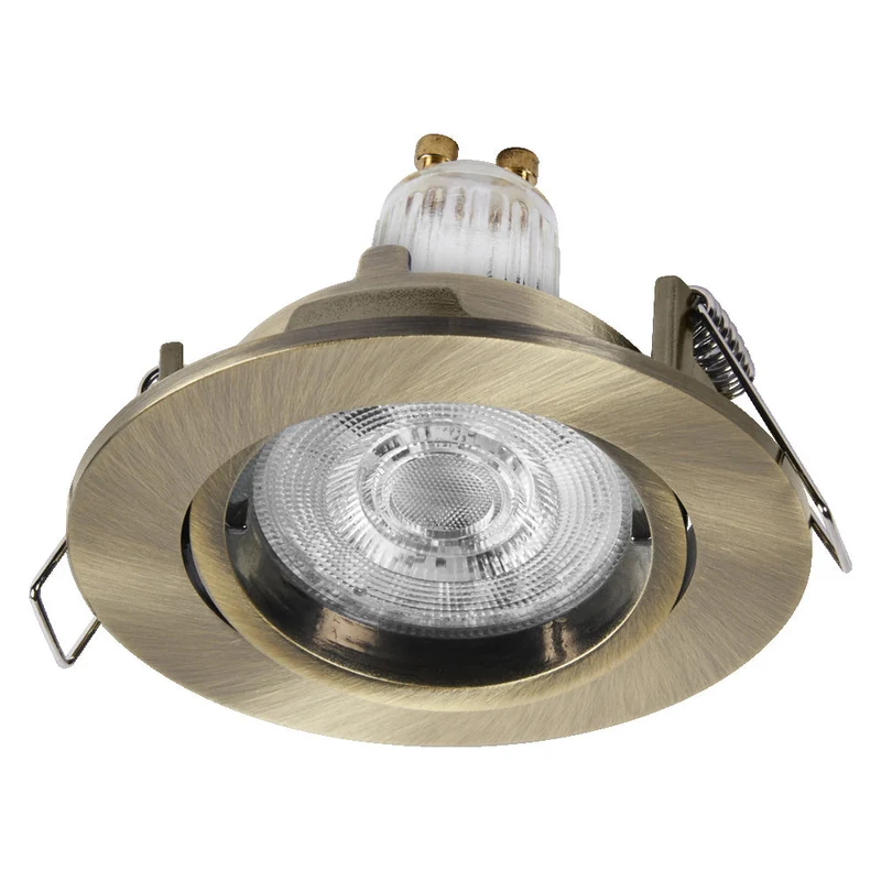 Set faretti da incasso OSRAM LED Spot Recess Twistlock GU10 orientabile 2,6W Ottone verde ⌀75 mm