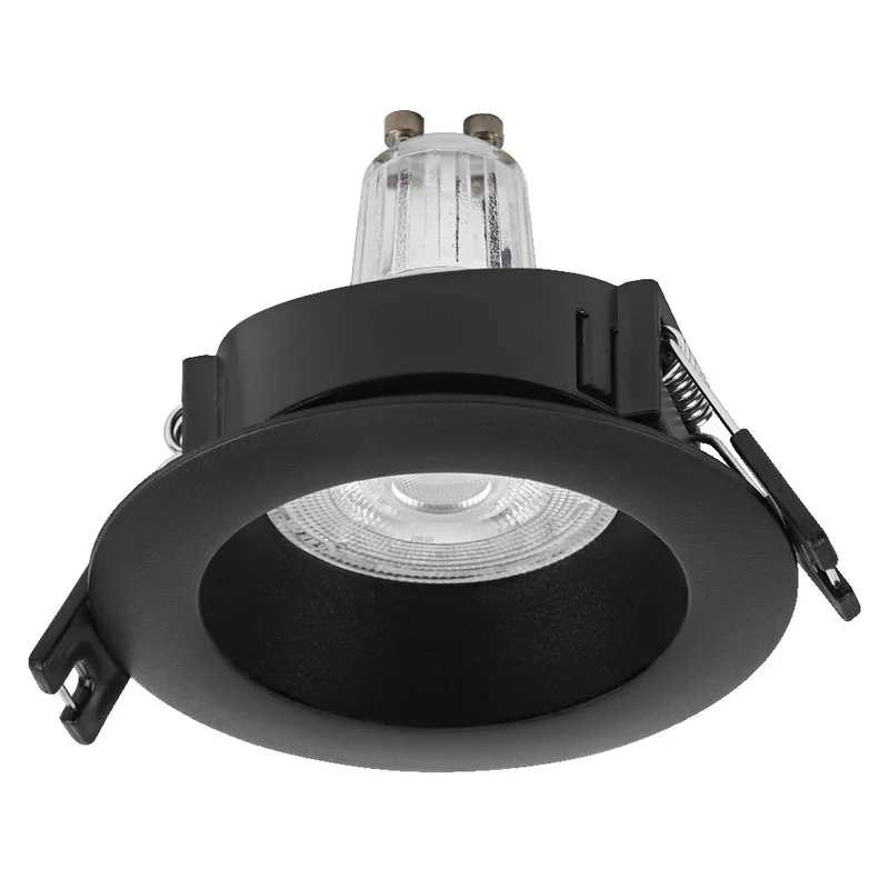 Set faretti da incasso OSRAM LED Spot Recess GU10 2,6W Nero ⌀68 mm