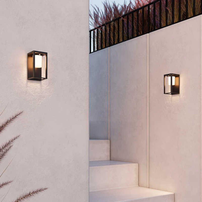 Shatter - Applique murale LED solaire en acier, style contemporain