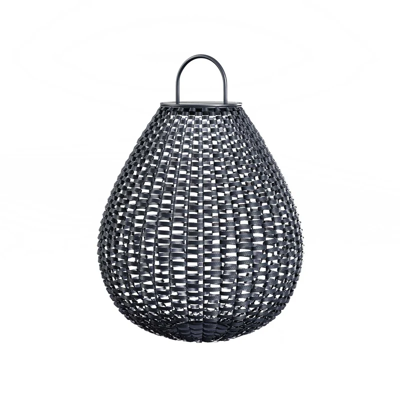 Plet - Lampe solaire LED nomade en acier, style contemporain