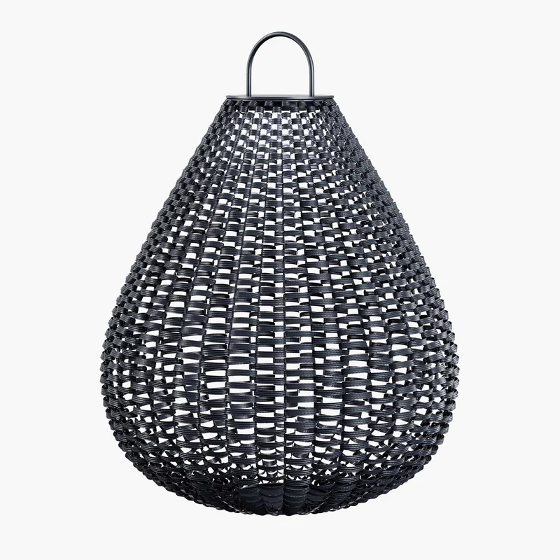 Plet - Lampe solaire LED nomade en acier, style contemporain