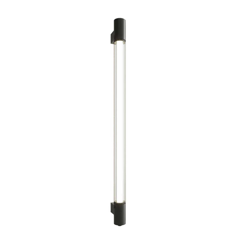 Izar - Applique murale tubulaire LED industrielle en acier noir