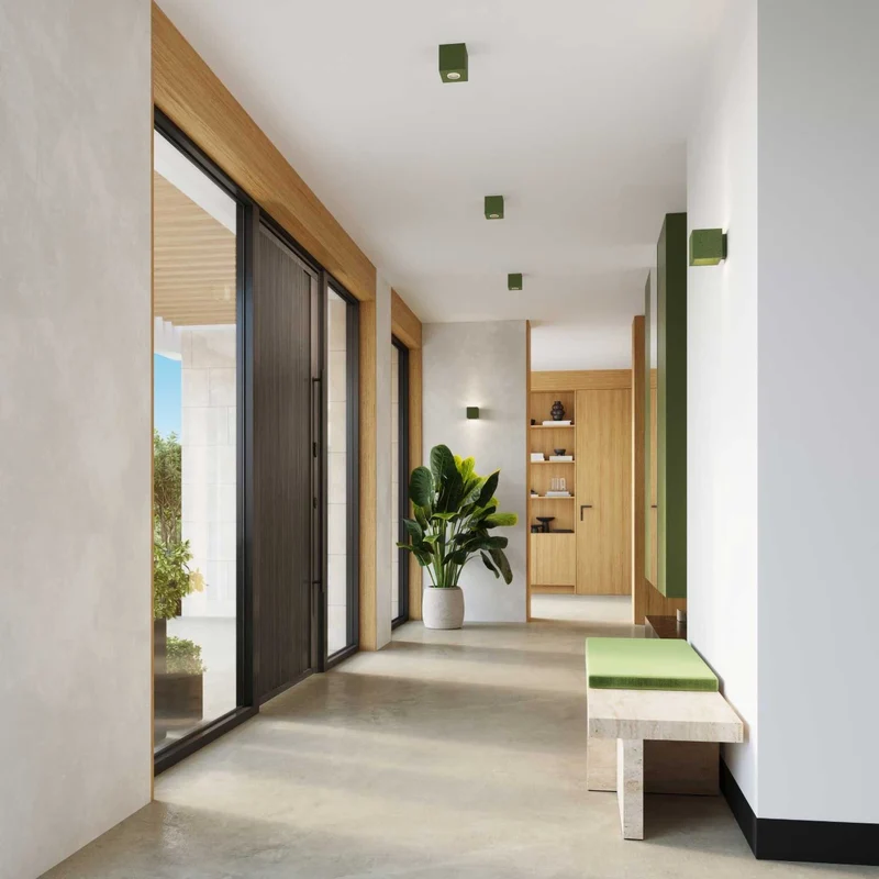 Adhil - Spot en saillie carré en aluminium, bois ou béton