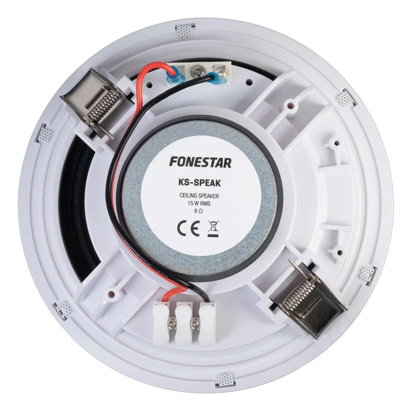 Fonestar KS-WALL Set sistema audio completo di 2 altoparlanti, un amplificatore player da parete, un telecomando per controllo remoto, Bluetooth, USB, MP3