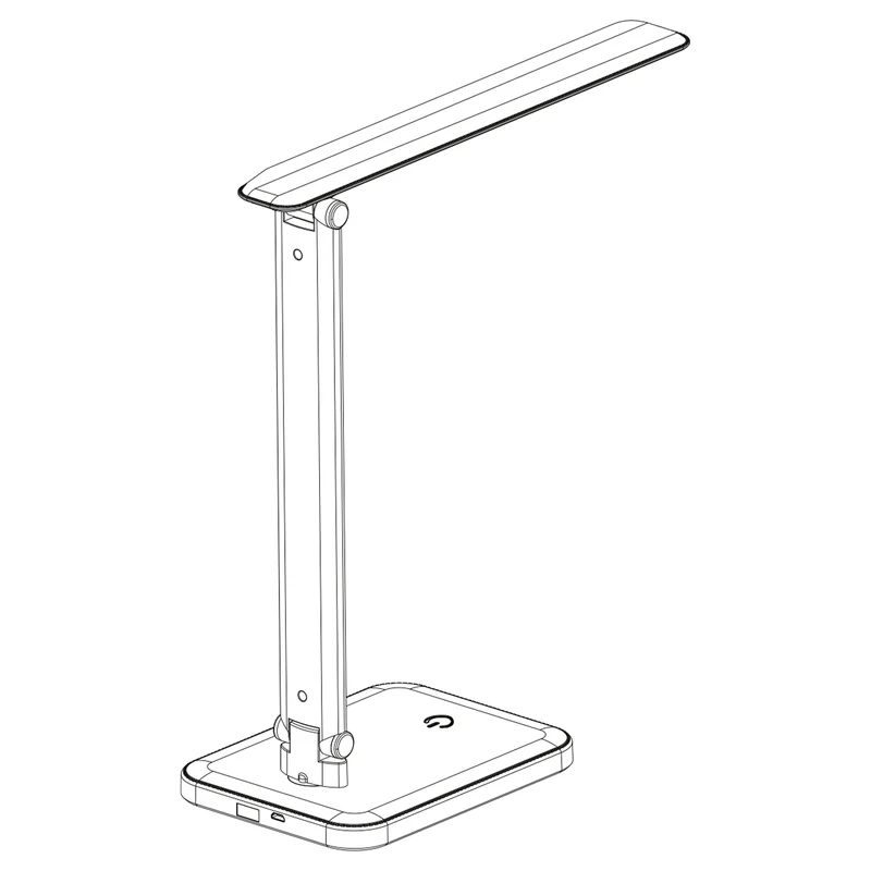 Alcapower Vera Lampada LED da tavolo con ricarica wireless, 250 lumen, lampada orientabile 180°, lampada con intensita e temperatura dimmerabili da 3000K a 6000K