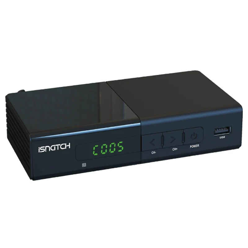 GBC GB-350D Decoder Full HD DVB-T2, digitale terrestre 1080p H.265, porta USB, Telecomando IR universale TV+decoder
