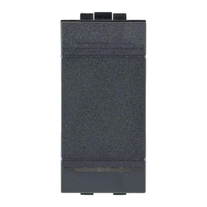 Bticino interruttore 1P 250 Vac 6 Ax , pulsante basculante, tasto on e off, colore antracite, serie living