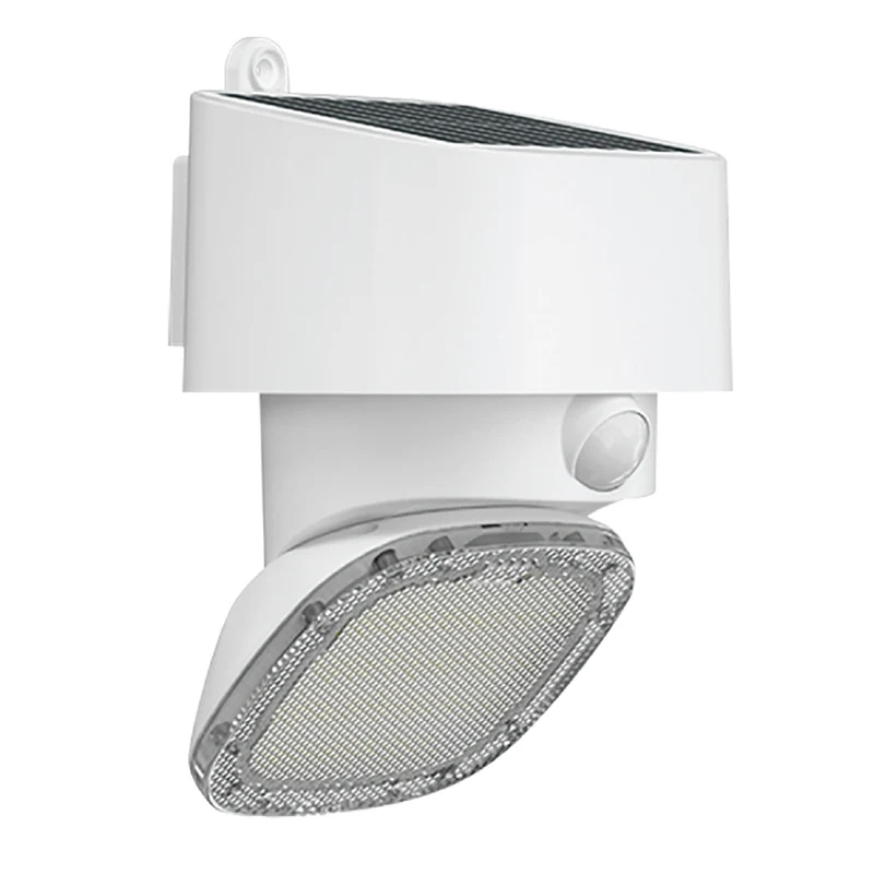 Alcapower Led solare da parete orientabili, con sensore crepuscolare e di movimento, lampada a led da esterni 4000K, 2000lm