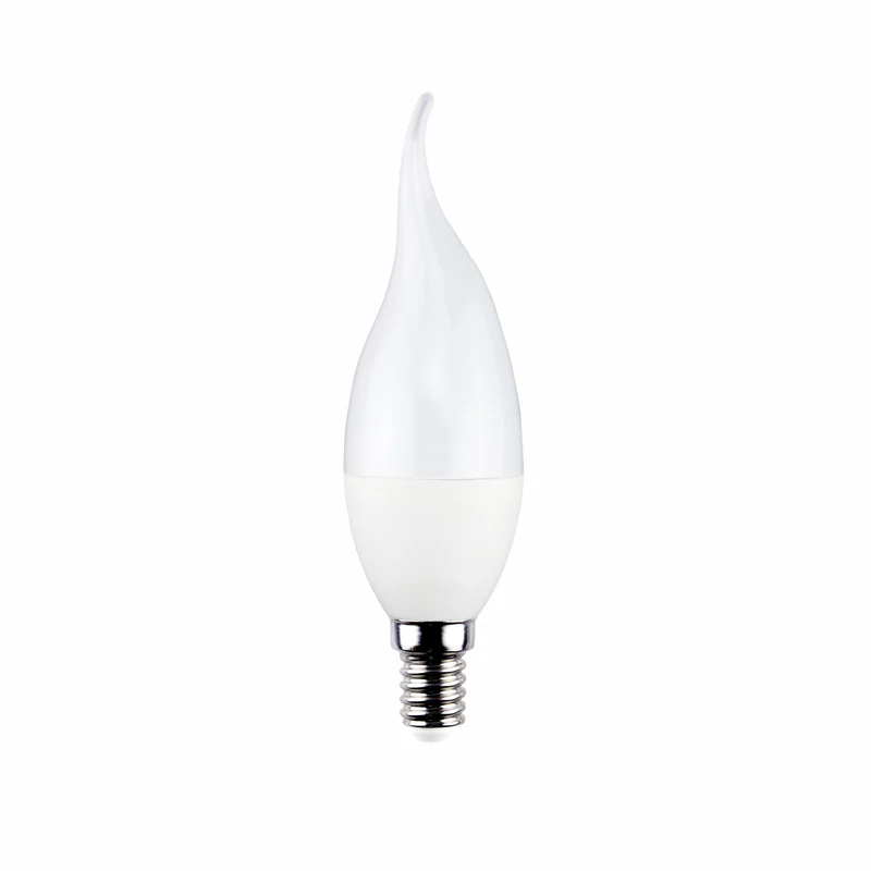 Alcapower lampadina LED fiamma, a luce naturale 4000, 6W con attacco E14 e accensione istantanea