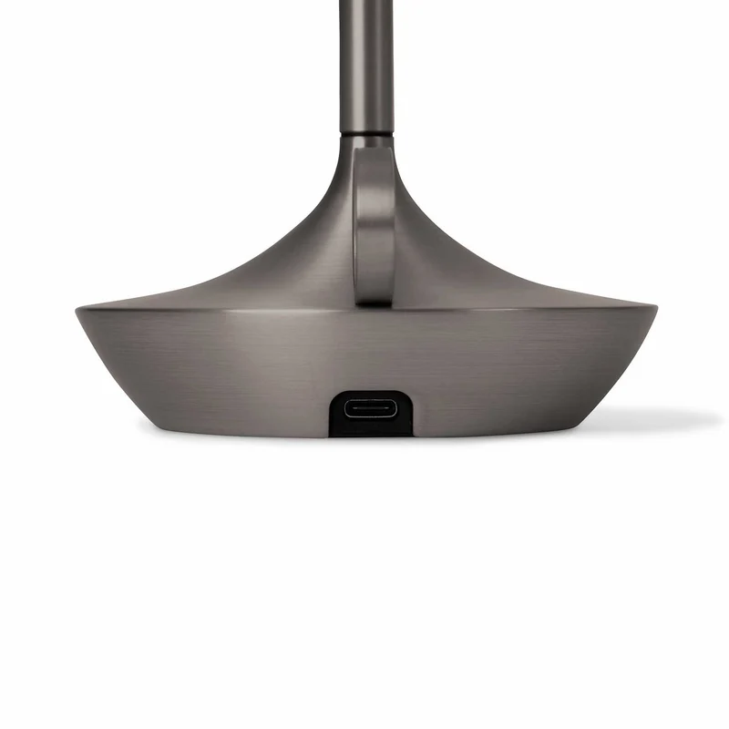 Wick - Lampe à poser LED rechargeable en aluminium et acrylique, style vintage, H 16,5 ou 26 cm