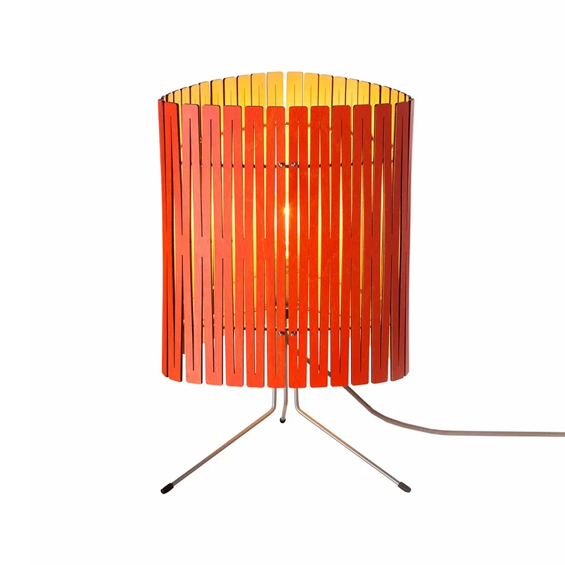 Kerflights Table Lamp - Lampe à poser en contreplaqué et acier, style contemporain, H 39 ou 47 cm